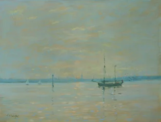 Southampton Water Sunset (óleo sobre lienzo)
