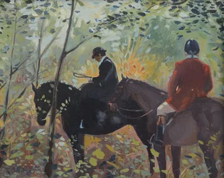 La Caza - Esperando (óleo sobre lienzo)