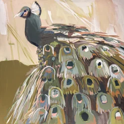 Pavo real oliva