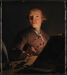 Autorretrato a la luz de las velas