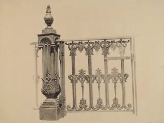 Puerta y poste de la puerta