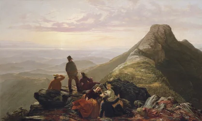 La fiesta tardía en Mansfield Mountain, 1858