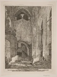 El interior de la iglesia de Santa Catalina en Hamburgo