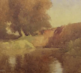Vista de Árboles junto a un Arroyo