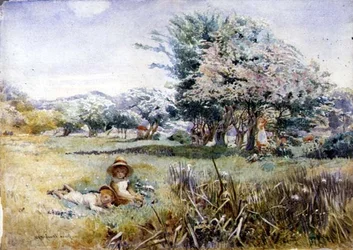 Niños en un Huerto