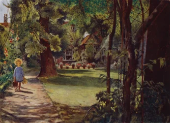 Casa Kelmscott, El Jardín, mirando desde el río