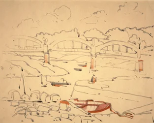 Ilustración para "The Book of Bridges", c.1911 (acuarela y tinta sobre papel)