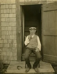 Capitán Billy Bowen, capitán de mar de Nantucket, c.1905-09
