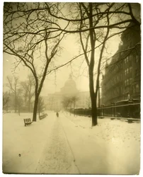 Casa del Estado en tormenta, Boston, EE.UU., c.1902-10