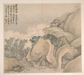 Landscapes in the Styles of Various Artists, fechado en 1716 (álbum de doce hojas; tinta y color sobre papel)