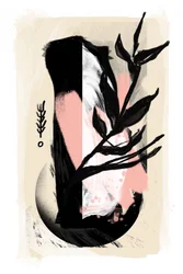 Abstracto botánico moderno