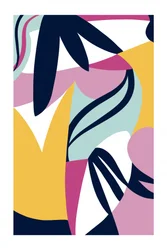 Flora abstracta y vibrante