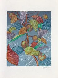 Otoño, 2019 (xilografía)