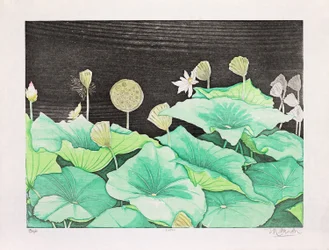 Lotus, 2016 (xilografía)