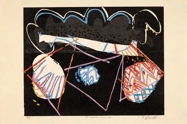 Los cuatro elementos, 2021 (xilografía)