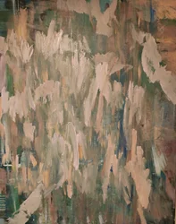 Pintura abstracta de un bosque