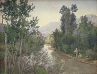 Día de otoño en el río Liri