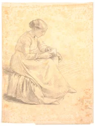 Mujer sentada leyendo