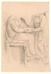 Estudio de relieve funerario ático