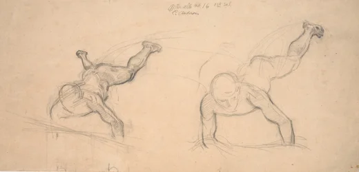 Dos estudios de niños gateando (o ángeles voladores)