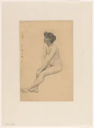 Desnudo femenino sentado