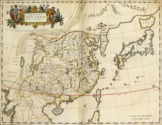 Mapa de China, de "Atlas Maior Sive Cosmographia Blaviana", 1662