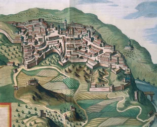 Mapa de Narni de Theatrum civitatum et admirandorum Italiae, grabado