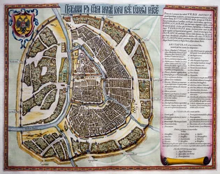 Moscú, segundo volumen, página de título de la Parte I, del Atlas Maior, atlas en 11 volúmenes, por Joan Blaeu (1596-1673)