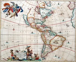 Hoja del "Atlas de las Américas" de Bleau
