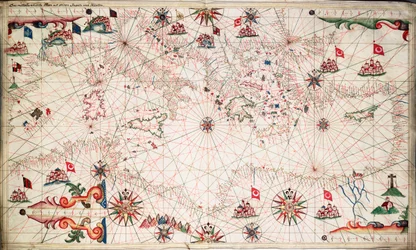 Carta del Mediterráneo, c.1640 (vitela)