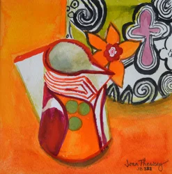 Jarra y cuenco Art Deco, 2000