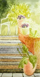 El jardín de Cynthia; Escaleras y ollas