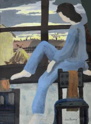 Chica viendo el amanecer, 1950