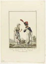 Exprimidor en un edulcorante Royal Dutch Sapeur y una dulce dama (título sobre objeto) Uniformes y disfraces (título de la serie)