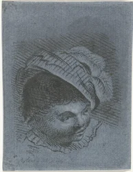 cabeza de niño con sombrero