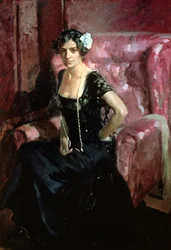 Clotilde en traje de noche