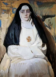 Una monja. Pintura de Joaquín Sorolla (1863-1923)