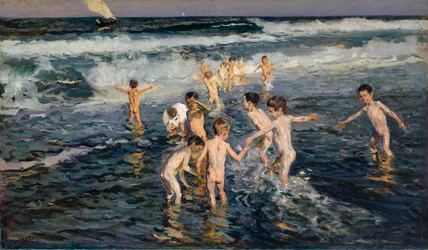Bañar a los niños, 1899