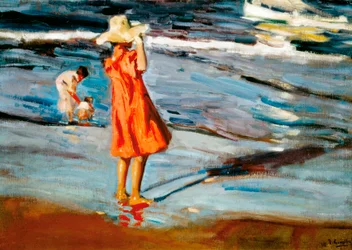 Niños en la playa, pintura de Joaquín Sorolla (1863-1923). 1900