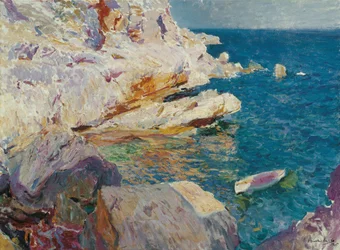 Rock at Javea - Sorolla y Bastida, Joaquin (1863-1923) - 1905 - Oil on canvas - 62,5x84,7 - Museo Carmen Thyssen, Malaga
