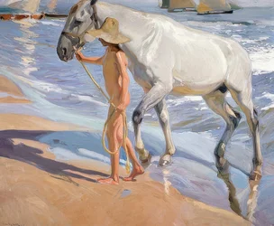 El baño del caballo, 1909