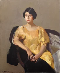 Elena en una túnica amarilla, 1909