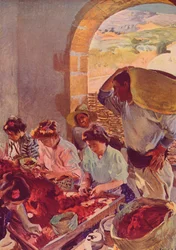 La preparación de uvas secas, 1890