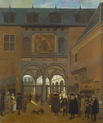 La Bolsa de Amsterdam, c.1675-80 (óleo sobre lienzo)