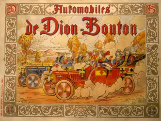 Póster publicitario de coches De Dion Bouton, c1920s