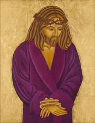 Behold the Man, 2004 (temple al huevo y oro de 24 quilates sobre madera)