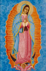 Guadalupe, 2005 (temple al huevo y oro de 24 quilates sobre madera)