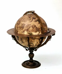 Globo celeste por Jodocus Hondius