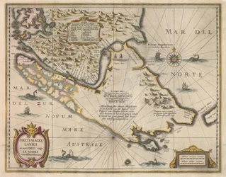 Freti Magellanici ac novi freti vulgo Le Maire exactissima delineatio, c. 1630