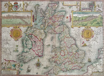 Mapa del Reino de Gran Bretaña e Irlanda, 1610